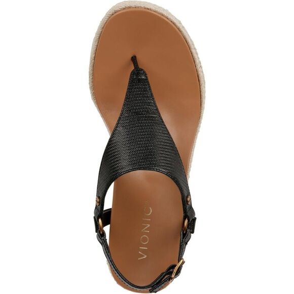 New Vionic Kirra Wedge Women's Supportive Sandal Black - Size 9.5 - Picture 3 of 6